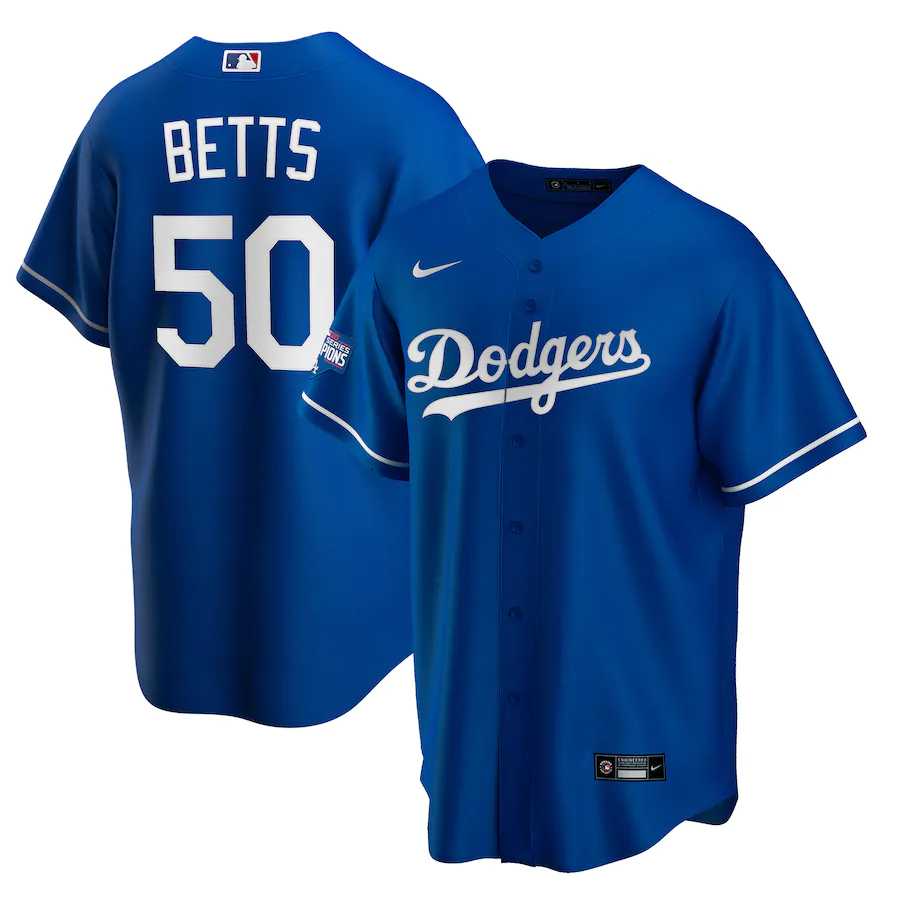 Dodgers 50 Mookie Betts Royal Nike 2020 World Series Champions Cool Base Jersey Dzhi,We sell and wholesale Dodgers 50 Mookie Betts Royal Nike 2020 World Series Champions Cool Base Jersey Dzhi on line form chian!